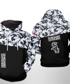 Camo Veteran All Over Print 3D Hoodie - Show Your Support for Chicago White Sox
