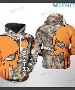 Camo Veteran Hunting Clemson Tigers 3D Hoodie All Over Print for Fans