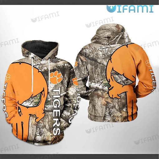Camo Veteran Hunting Clemson Tigers 3D Hoodie All Over Print for Fans