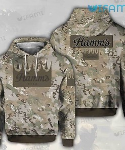 Camouflage Pattern Hamms Beer All Over Print 3D Hoodie - Perfect Hamms Gift