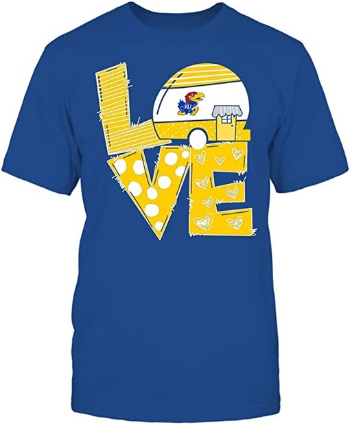 Camping Kansas Jayhawks Retro Shirt - NCAA Shirts for Men and Women - Image 3