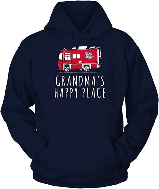 Camping Pawpaw's Happy Place Team Gifts for Fans - Vintage Style Bulldogs Shirt for Outdoorsy Grandpas