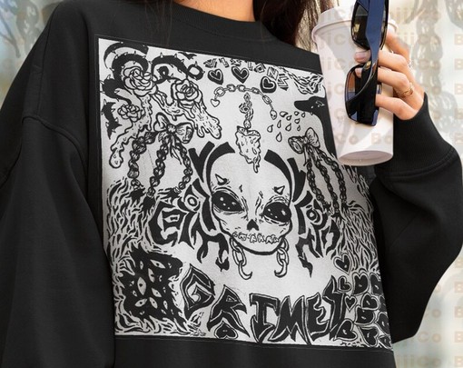 Canadian Musician Grimes Unisex Sweatshirt, Grimms Tees & Sweater with Visions, Vintage Retro Musicial Gift - Image 4