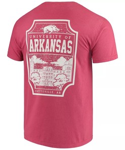 Cardinal Arkansas Razorbacks Comfort Colors Campus Icon T-Shirt - Hogs Shirt Gifts for Razorbacks Lovers