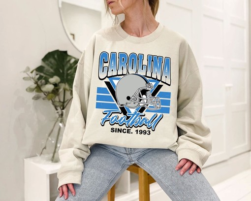 Carolina Football Team Sweatshirt, Retro NFL Football Shirt for Carolina Fans, NCAA Shirts