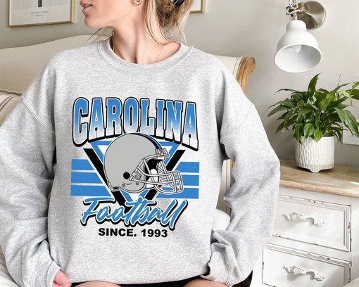 Carolina Football Team Sweatshirt, Retro NFL Football Shirt for Carolina Fans, NCAA Shirts - Image 2