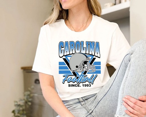 Carolina Football Team Sweatshirt, Retro NFL Football Shirt for Carolina Fans, NCAA Shirts - Image 3