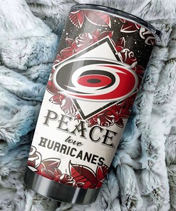 Carolina Hurricanes NHL Tumbler - Peace Love Tumbler with Sporting Design for Hockey Fans - G Fanatics
