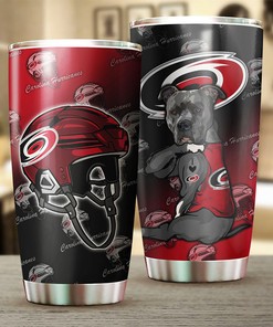 Carolina Hurricanes NHL Tumbler with Funny Dog Design - Perfect for Fans