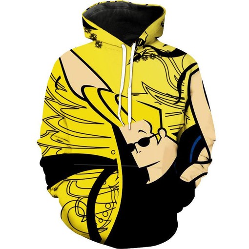 Cartoon Character Johnny Bravo 3D Hoodie - Men's Graphic 3D Hoodies