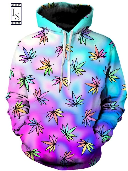 Cascading Marijuana 3D Printed Zip Up Hoodie - For Cannabis Enthusiasts