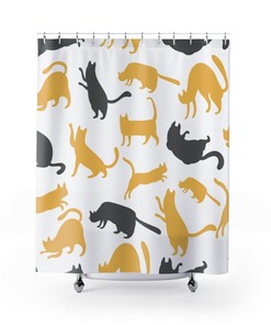 Cat Lover Print Shower Curtain - Let Your Love for Felines Shine