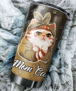 Cat Mom Cheers for Ducks with This NHL Tumbler 20 oz for hockey fans