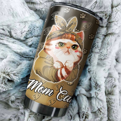 Cat Mom Cheers for Ducks with This NHL Tumbler 20 oz for hockey fans