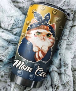 Cat Mom Design Tumbler for Buffalo Sabres NHL Fans