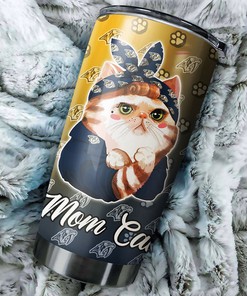 Cat Mom Design Tumbler for NHL Fans Nashville Predators NHL