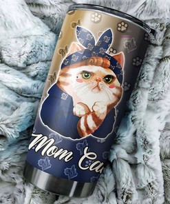 Cat Moms with Personalized Design and MLB Logo - Milwaukee Brewers MLB Tumbler with Baseball Mom Tumbler Ideas