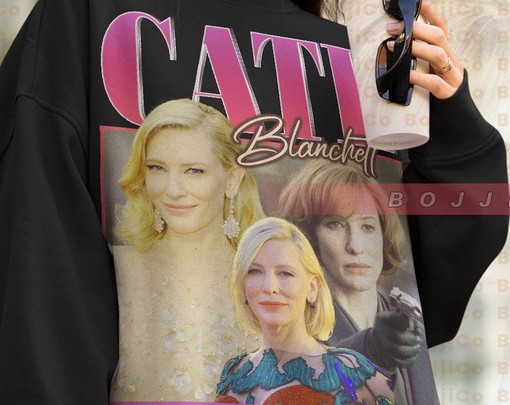Cate Blanchett Classic Sweatshirt, Oscar Winner Homage Tee, Minimalist Movie Shirts for Women - Image 4