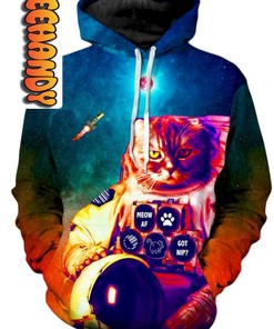 Catstronaut All Over Print Unisex 3D Hoodie