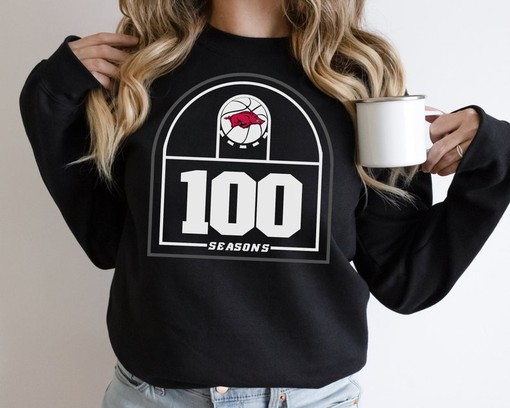 Celebrate 100 Years of Arkansas Basketball with This Razorback Crewneck Sweatshirt