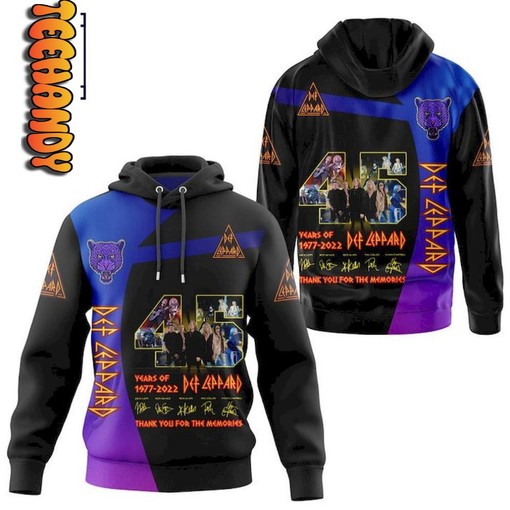 Celebrate 45 Years of Def Leppard with Premium All Over Print 3D Hoodie