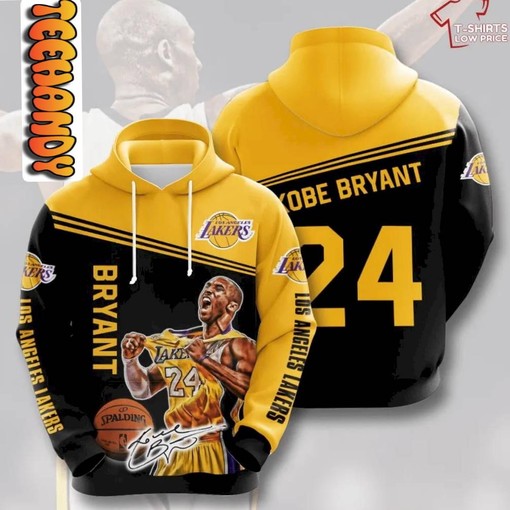 Celebrate Kobe Bryant with 3D Hoodie - Los Angeles Lakers Fan Gift