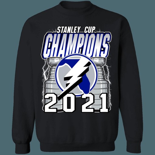 Celebrate Stanley Cup Success with Tampa Bay Lightning 2021 Champions NHL Sweatshirt Hoodie T-Shirt - Image 2