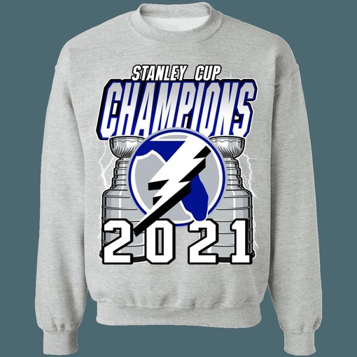 Celebrate Stanley Cup Success with Tampa Bay Lightning 2021 Champions NHL Sweatshirt Hoodie T-Shirt - Image 3