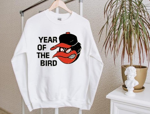 Celebrate The Year Of The Bird With This Baltimore Baseball Team White Sweatshirt With American University T Shirt