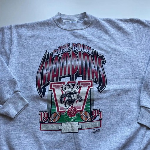 Celebrate Wisconsin Badgers Rose Bowl Champions with Vintage 90s NCAA Sweatshirts, Hoodies, and T-Shirts - Image 2