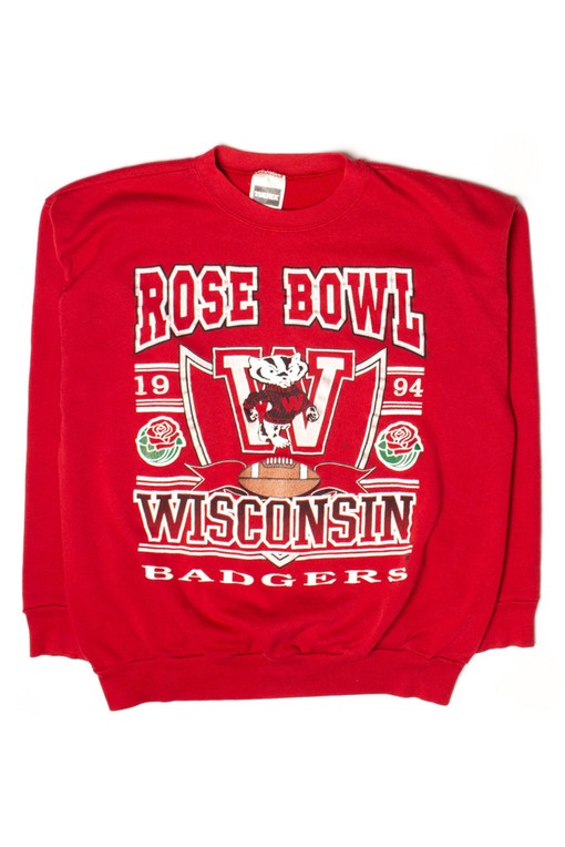 Celebrate the 1994 Rose Bowl with Wisconsin Badgers Vintage Style Sweatshirt Bundle, NCAA Fan Gift