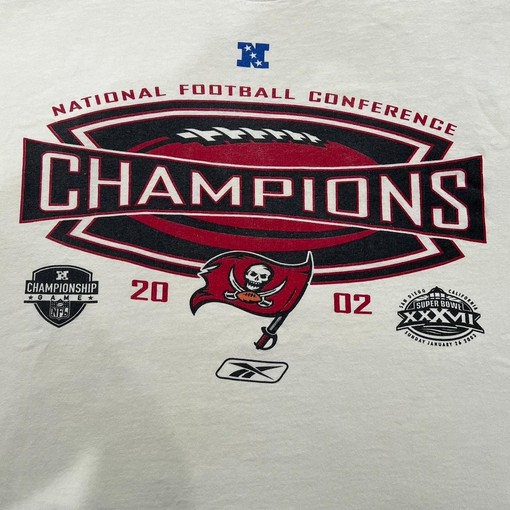Celebrate the 2002 Tampa Bay Buccaneers NFC Champs with Awesome Vintage Style Hoodie Sweatshirt - Image 2