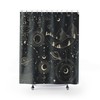 Celestial Moon Space Cosmos Print Shower Curtain for Outer Space Bathroom Decor
