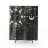 Celestial Moon Space Cosmos Print Shower Curtain for Outer Space Bathroom Decor
