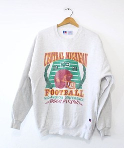 Central Michigan University Football Sweatshirt, Retro NCAA Shirts for Men and College Shirts for Women