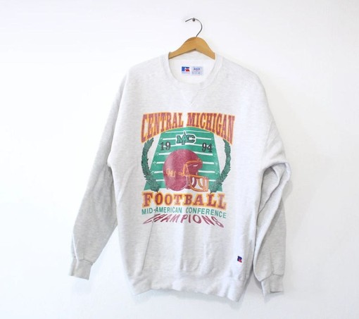 Central Michigan University Football Sweatshirt, Retro NCAA Shirts for Men and College Shirts for Women