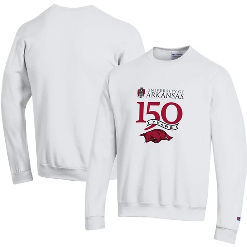 Champion Arkansas Razorbacks 150Th Anniversary Pullover Sweatshirt - Hogs Shirt Gifts for Razorbacks Lovers