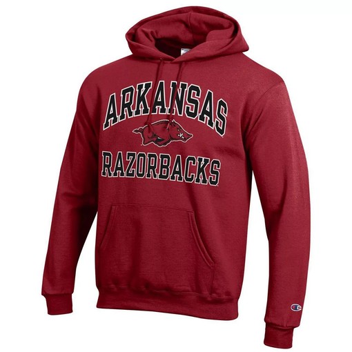 Champion Cardinal Arkansas Razorbacks High Motor Pullover Hoodie - Hogs Shirt Gifts for Razorbacks Lovers