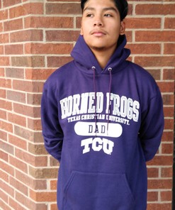 Champion Tcu Horned Frogs Mens Dad Pill Long Sleeve Hoodie Tcu Shirt Sweatshirt, Gifts For Ncaa Fans, Tcu Student Gifts