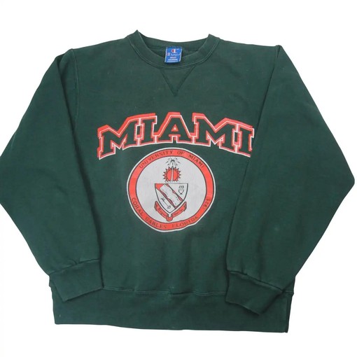 Champion University Miami Graphic: Stylish American Football Apparel for Sports Fans