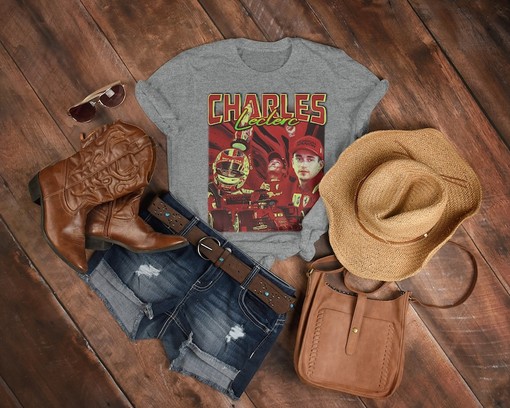 Charles Leclerc Vintage Shirt - Movie Shirts for Men - Charles Leclerc Homage Tshirt - Minimalist F1 Racing Shirt - Image 3