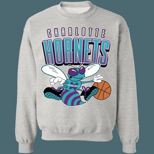 Charlotte Hornets 90's NBA Graphic Crewneck Sweatshirt - Retro Style - Image 4