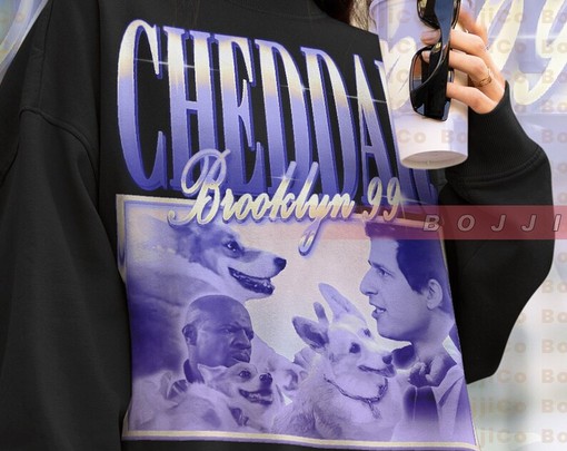 Cheddar Pembroke Welsh Corgi Sweatshirt, Holt's Dog Homage Tee, Minimalist Movie Shirts for Fans - Image 4