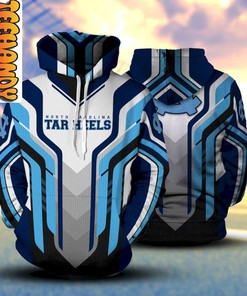 Cheer with Style with North Carolina Tar Heels Basketball NCAA 3D Hoodie Featuring Custom All Over Print