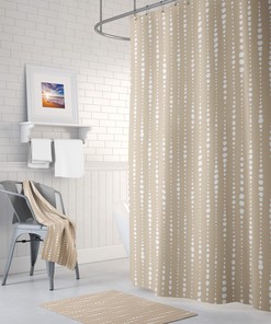 Chic Beige Shower Curtain, Add Elegance to Your Bathroom Decor | elegant shower curtains