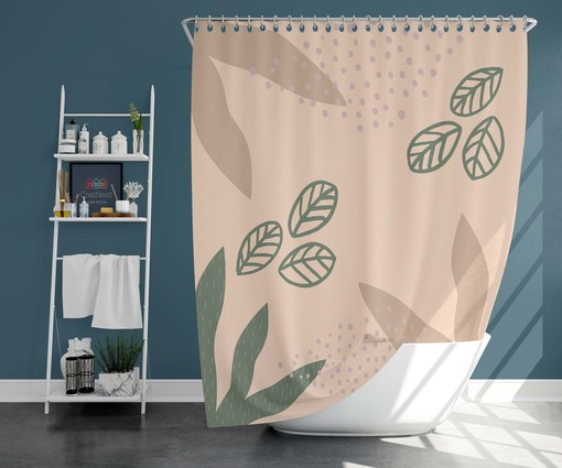Chic Bohemian Flower Pattern Fabric Boho Pink Floral Shower Curtain