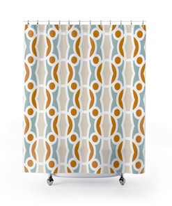 Chic Contemporary Shower Curtain for College Dorm and Bathroom