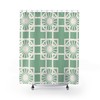 Chic and Invigorating Mid Century Modern Palm Springs Breeze Block Shower Curtain - Unique Bathroom Decor