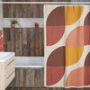 Chic and Vintage Retro Geometric Shower Curtain, Groovy 60's 70's Hippie Bathroom Accessory