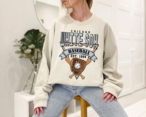 Chicago Baseball Crewneck Sweatshirt, Vintage Chicago MLB Shirt, Chicago Fan Shirt, College Shirts